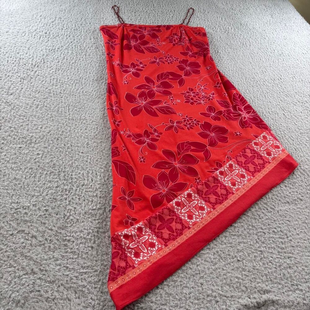 American-vintage Women's Red and Pink Dress - Picture 2 of 8